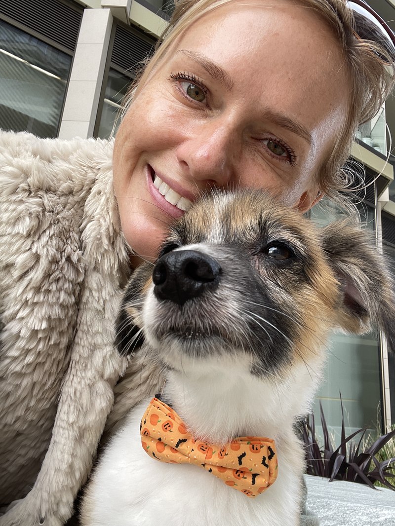 Nikki Anderson, with her dog